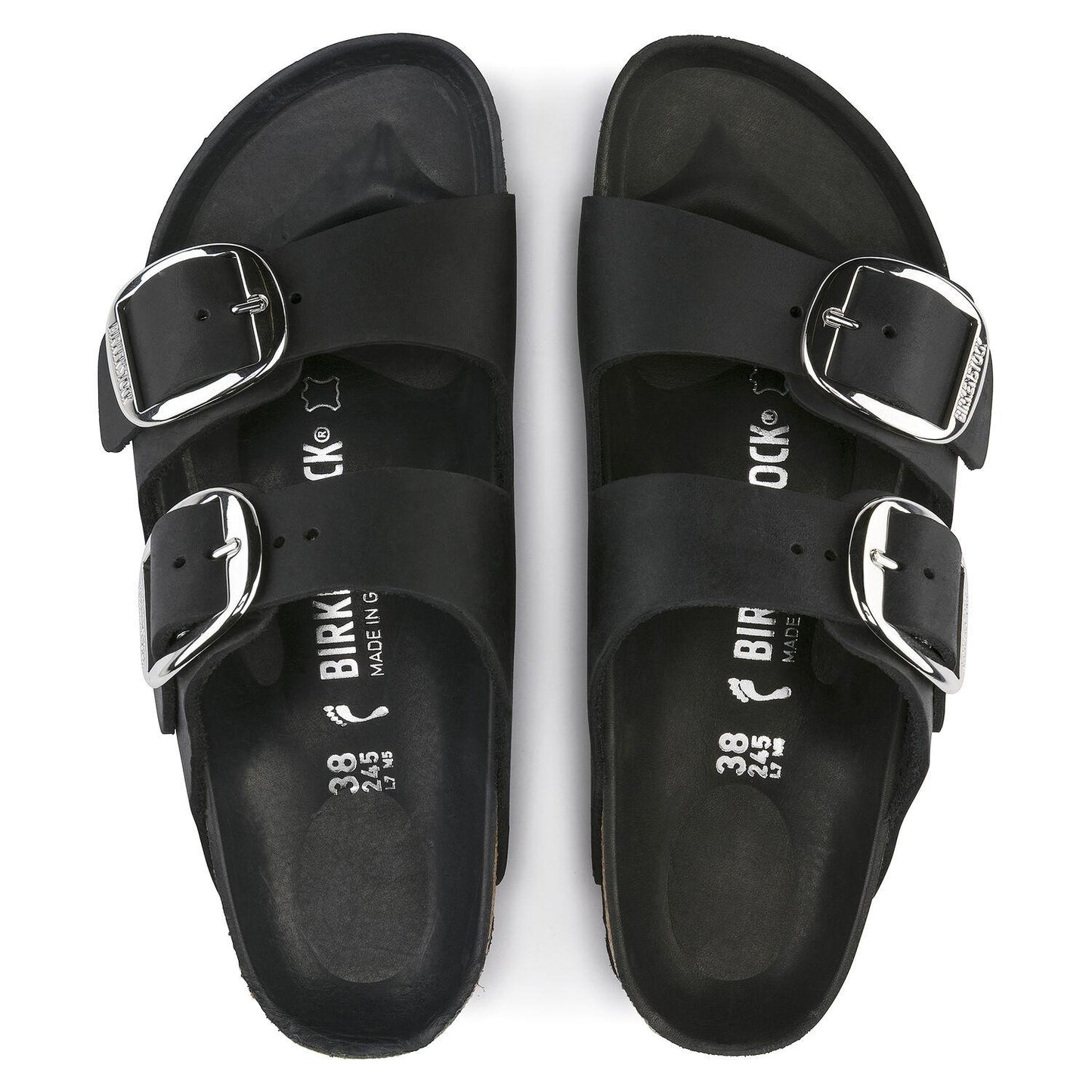 Sandali Arizona Big Buckle Birkenstock in pelle nera 1011075 (35-41)