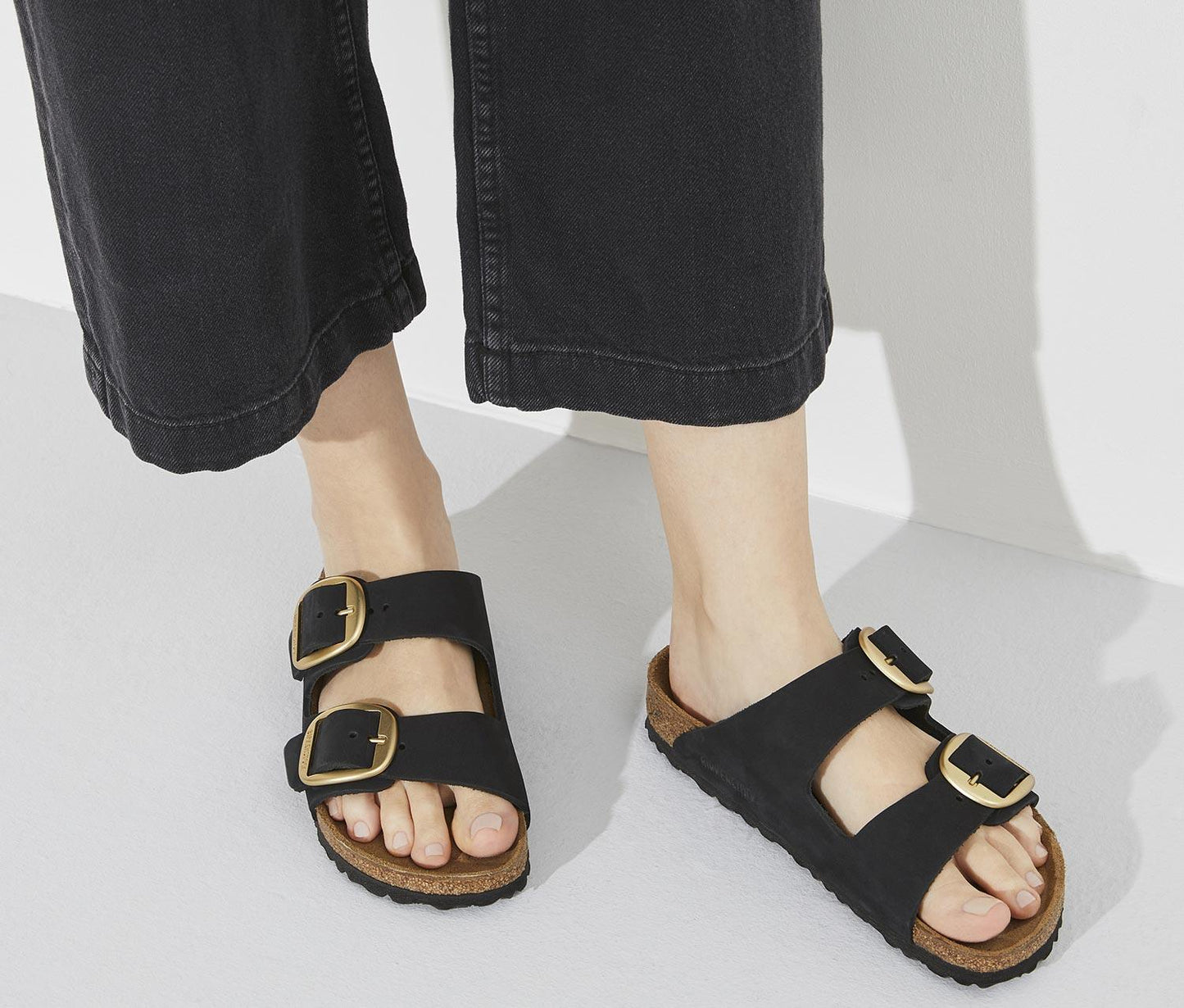 Sandali Arizona Big Buckle Birkenstock in nubuck nero 1023290 (35-41)
