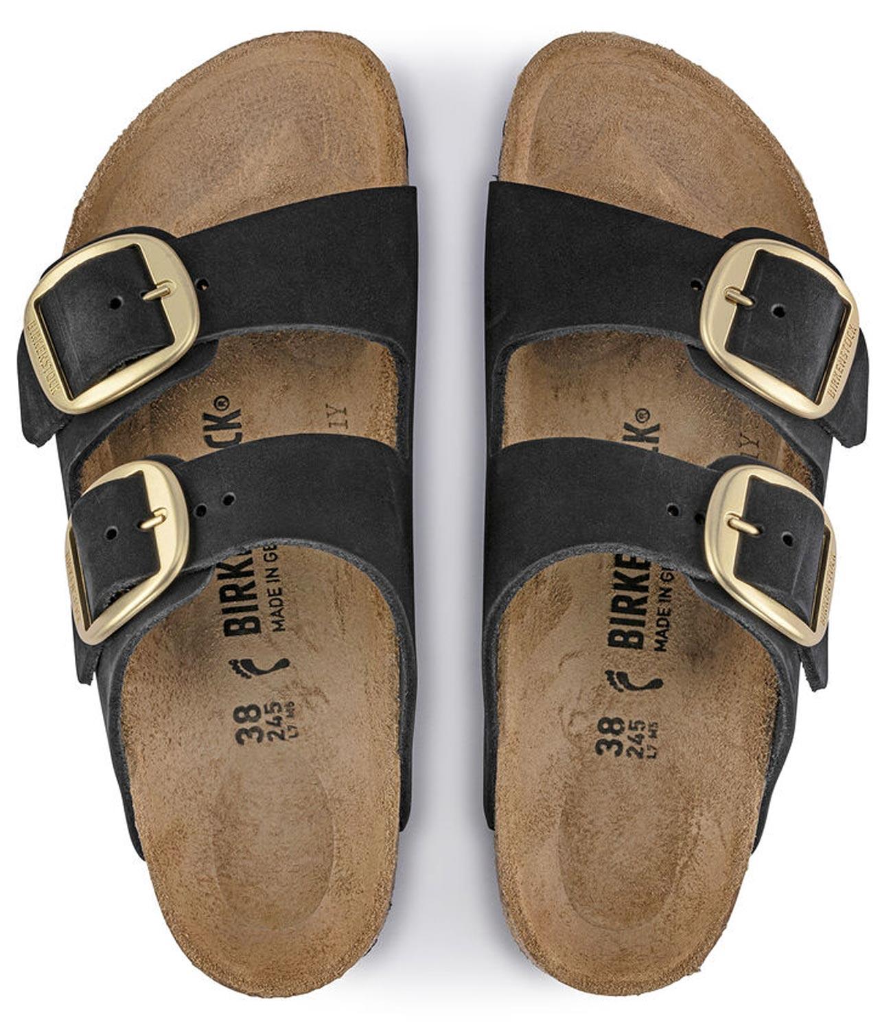 Sandali Arizona Big Buckle Birkenstock in nubuck nero 1023290 (35-41)