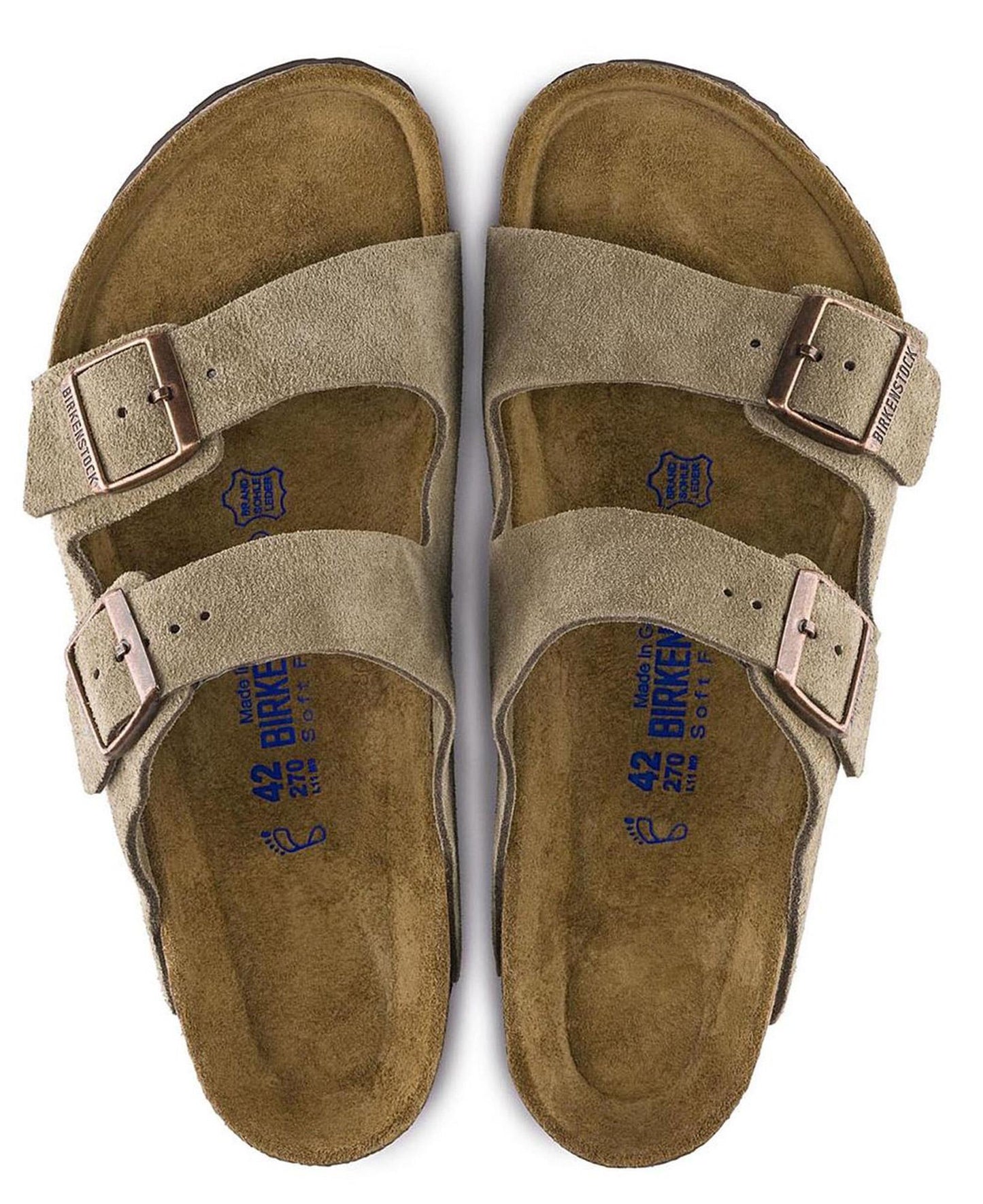 Sandali Arizona Soft Birkenstock camoscio taupe 951303 (41-46)