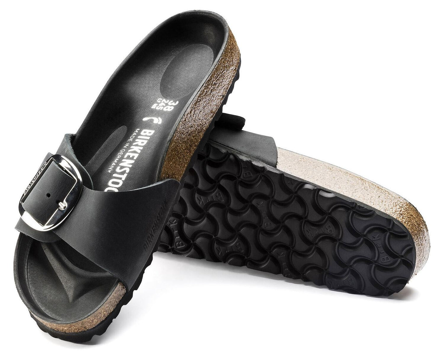 Sandali Birkenstock Madrid Big Buckle in pelle nera 1006523
(35-41)