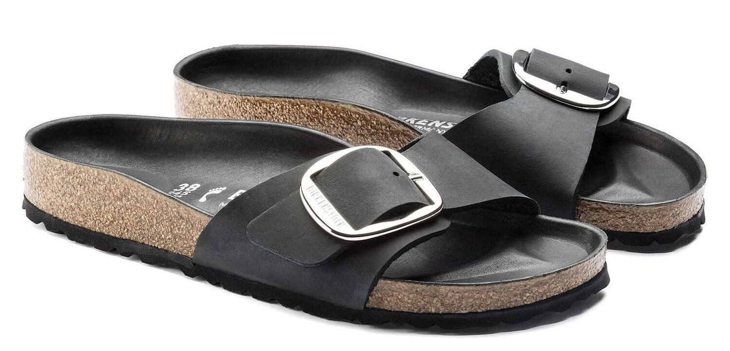 Sandali Birkenstock Madrid Big Buckle in pelle nera 1006523
(35-41)