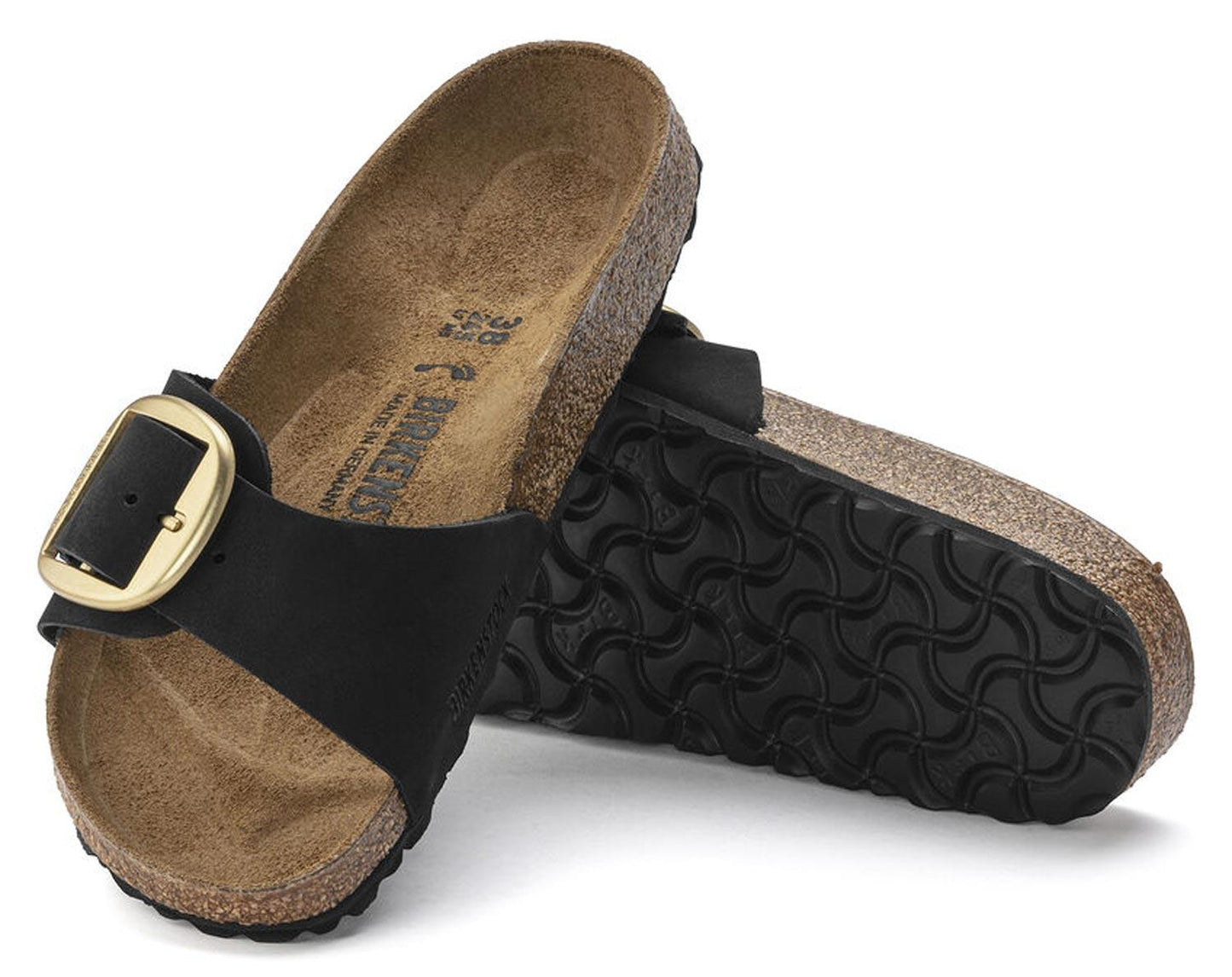 Sandali Birkenstock Madrid Big Buckle in nubuck nero 1023373
(35-41)