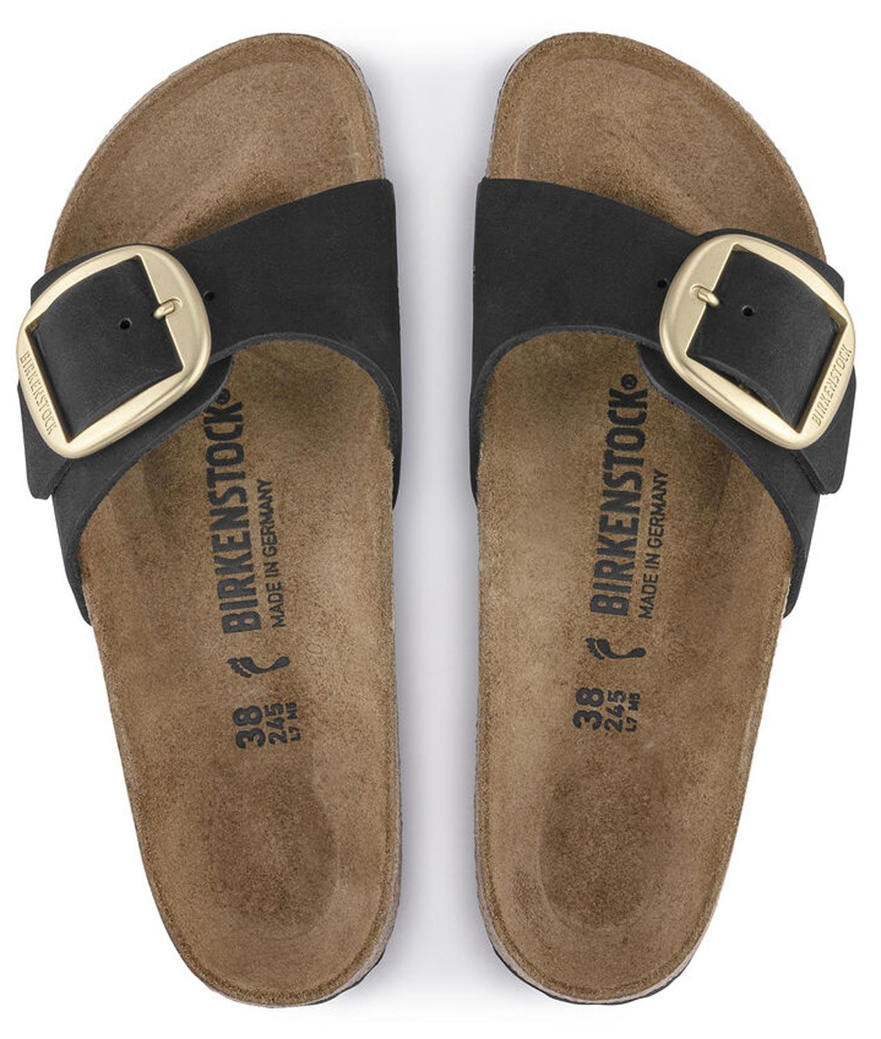 Sandali Birkenstock Madrid Big Buckle in nubuck nero 1023373
(35-41)
