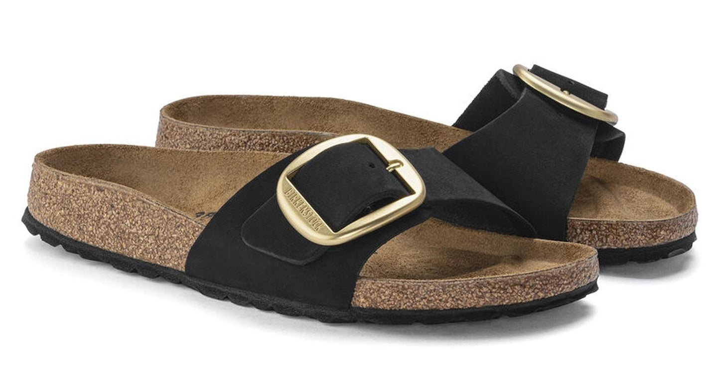 Sandali Birkenstock Madrid Big Buckle in nubuck nero 1023373
(35-41)