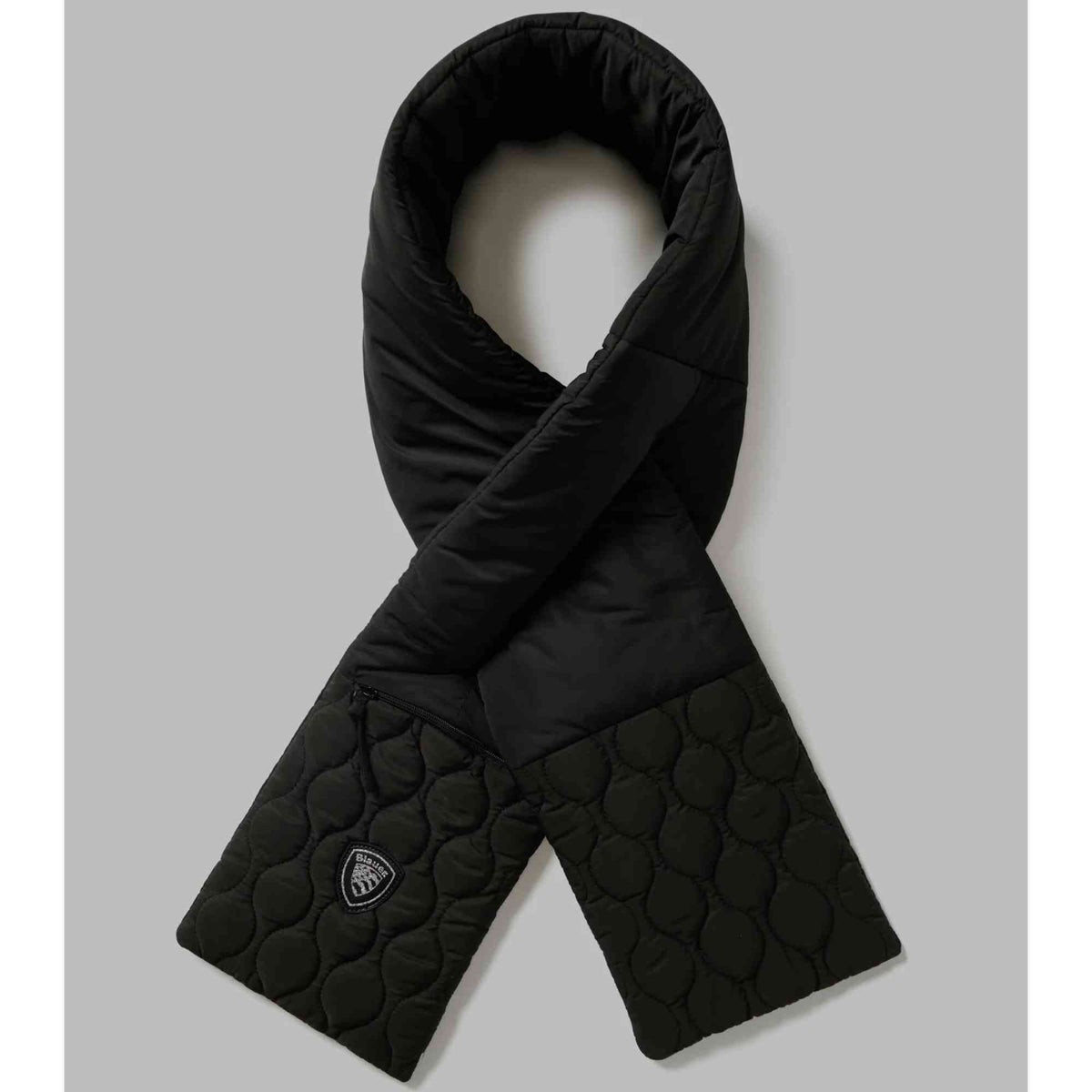 Sciarpa imbottita Blauer SCARF01 donna nera con tasca zip – fotografia 1 di 3