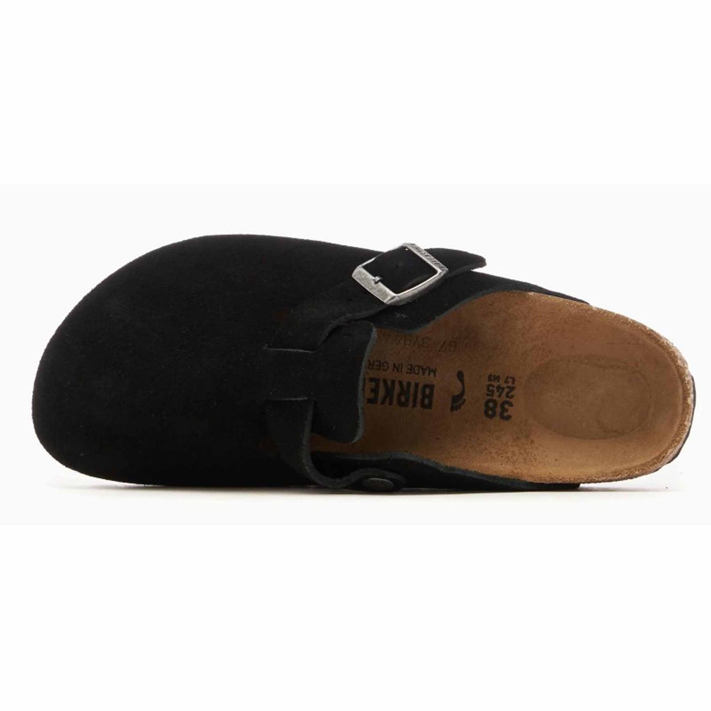 Sabot Boston Birkenstock 1027067 in camoscio nero (41-45)