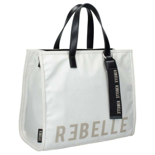 Borsa shopping REBELLE ELECTRA NYLON avorio