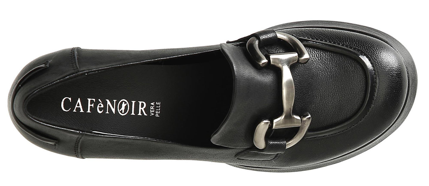 Mocassino CafèNoir LD4001 scarpe donna in pelle nera