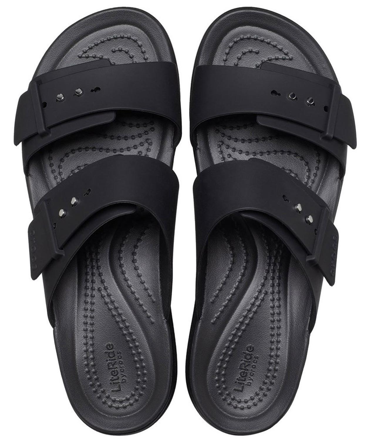 Sandali Crocs Brooklyn Buckle Low Wedge 207431-001 nero