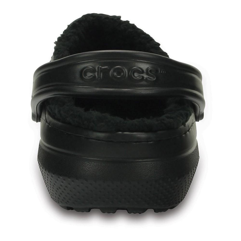 Sabot Classic Lined Glog Crocs nero pelliccia ecologica 203591
