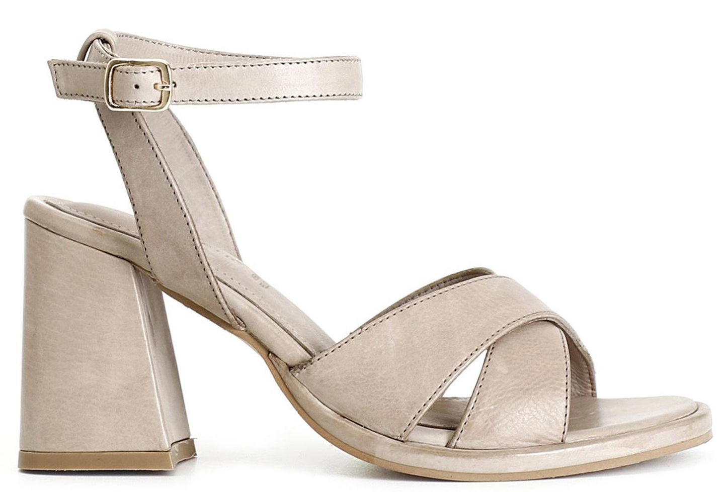 Sandali CafèNoir LM1042 scarpe donna in pelle grigio pietra