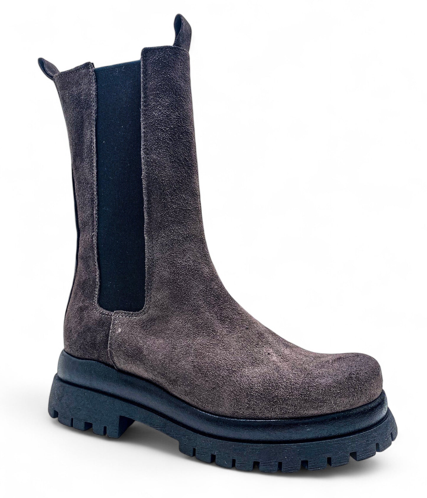 Polacchino Divine Follie AIS65 stivali donna in camoscio grigio