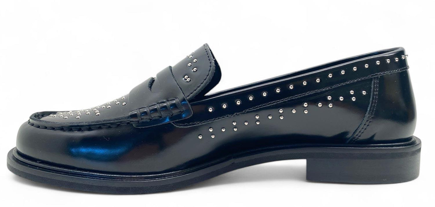 Mocassini Divine Follie N252S scarpe con micro borchie