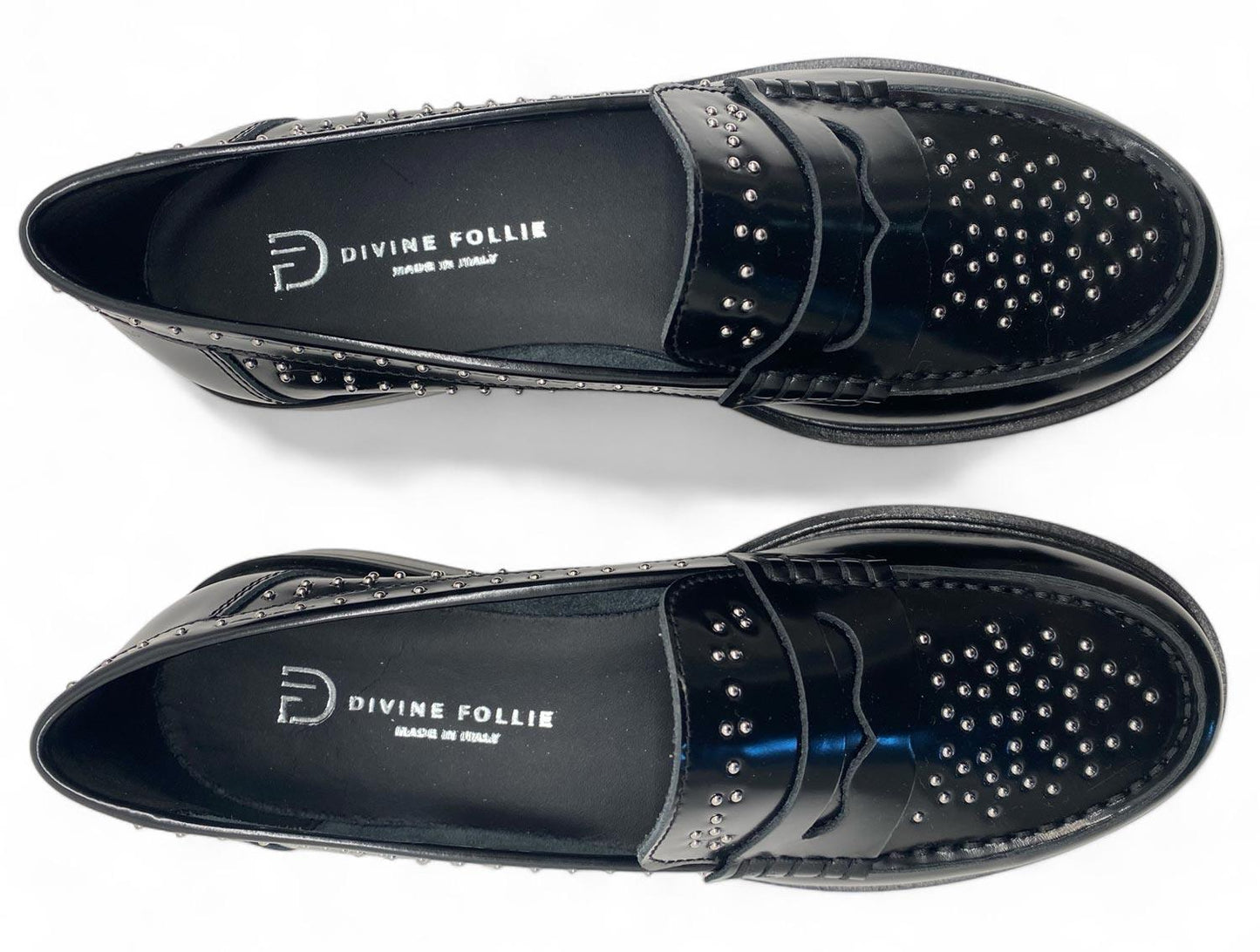 Mocassini Divine Follie N252S scarpe con micro borchie