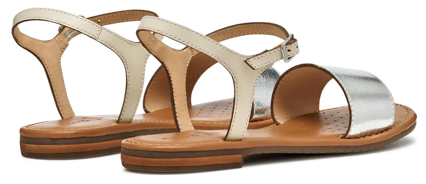 Sandali GEOX "Sozy" D55LXJ pelle argento