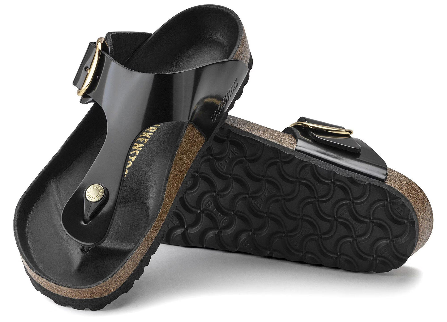 Sandali Gizeh Big Buckle Birkenstock 1021467 nero shine (36-40)