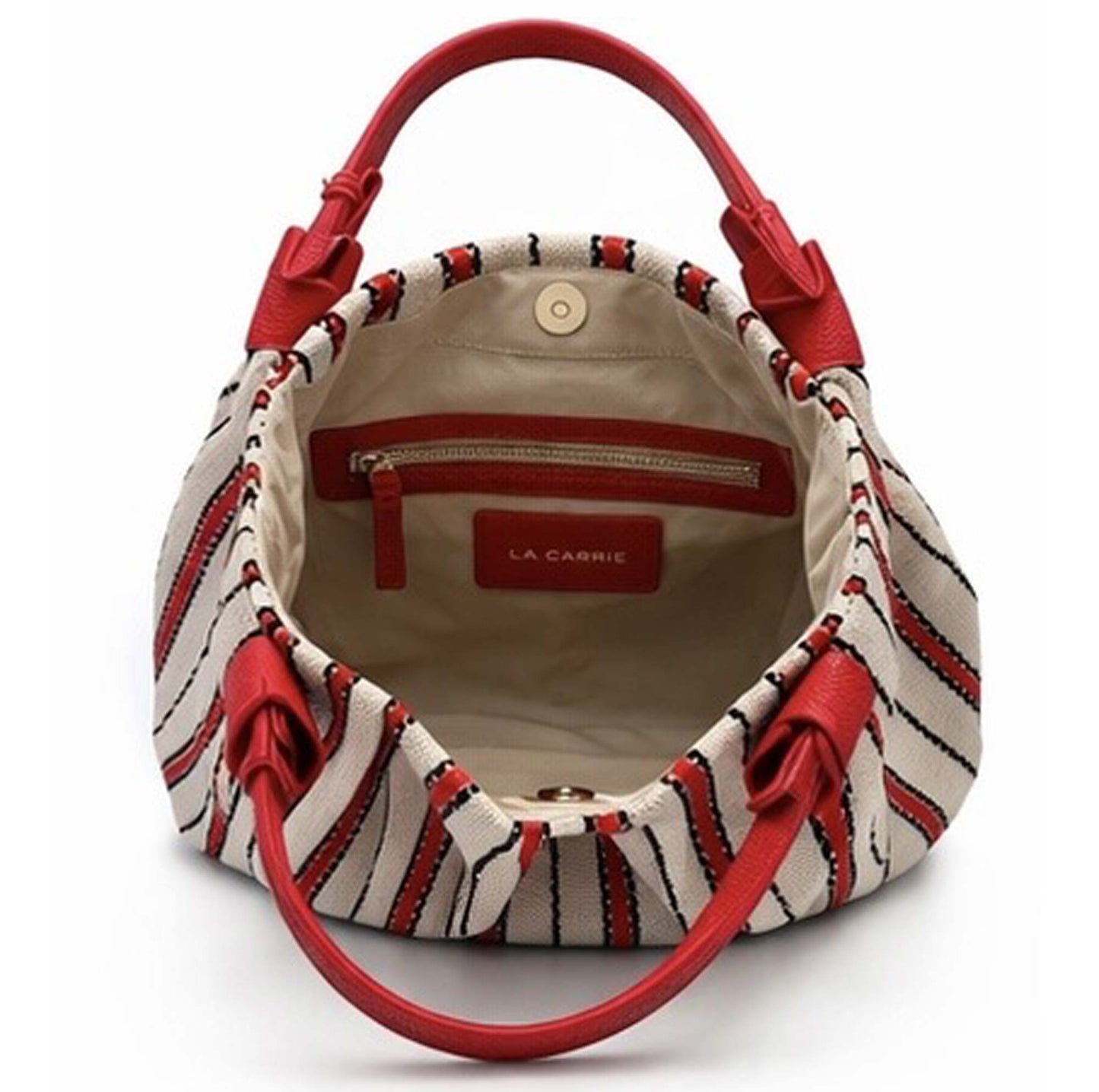 Shopper Borsa Canvas bicolor La Carrie 161M-TX-302-CAS rossa