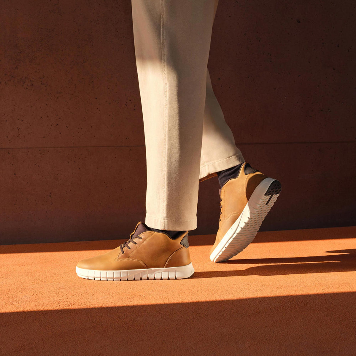Scarpa polacchino GEOX Flextride Plus uomo marrone