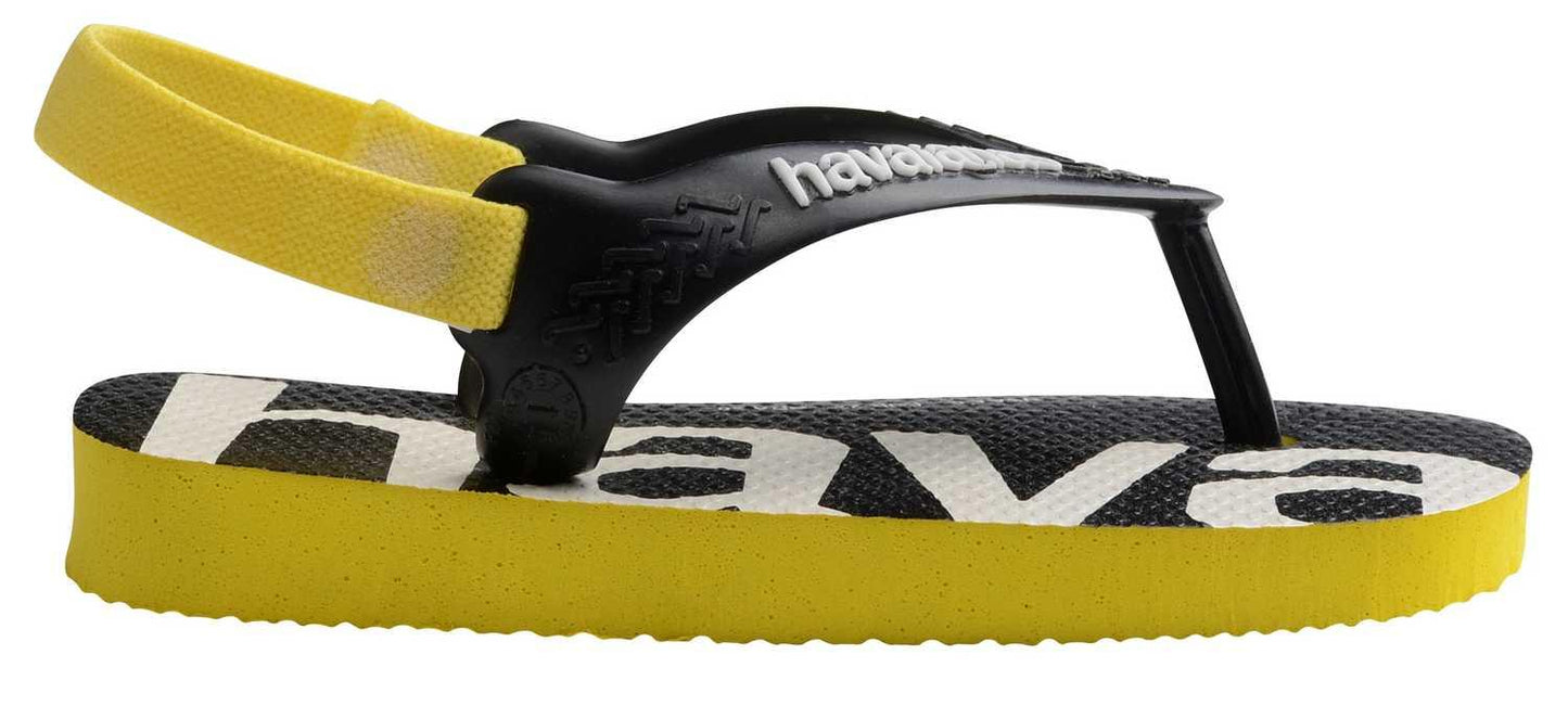 Sandali infradito Havaianas Baby Logomania giallo 41457952197