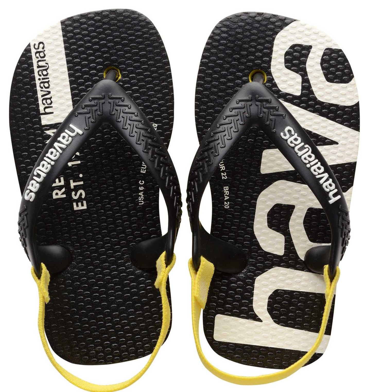 Sandali infradito Havaianas Baby Logomania giallo 41457952197