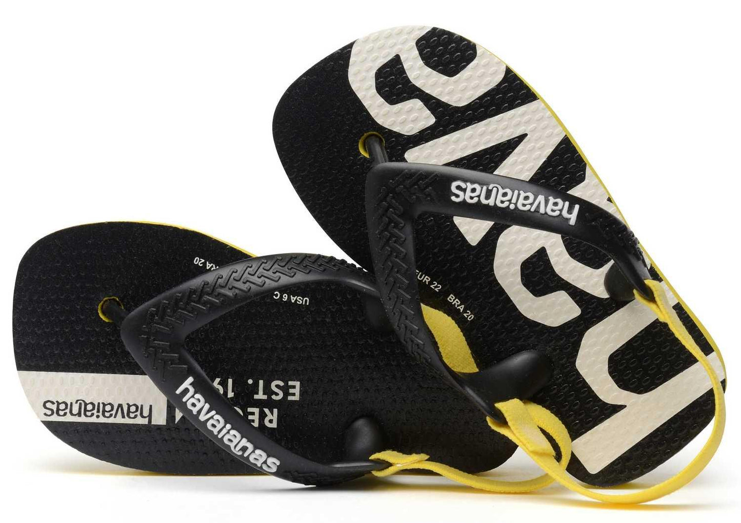 Sandali infradito Havaianas Baby Logomania giallo 41457952197