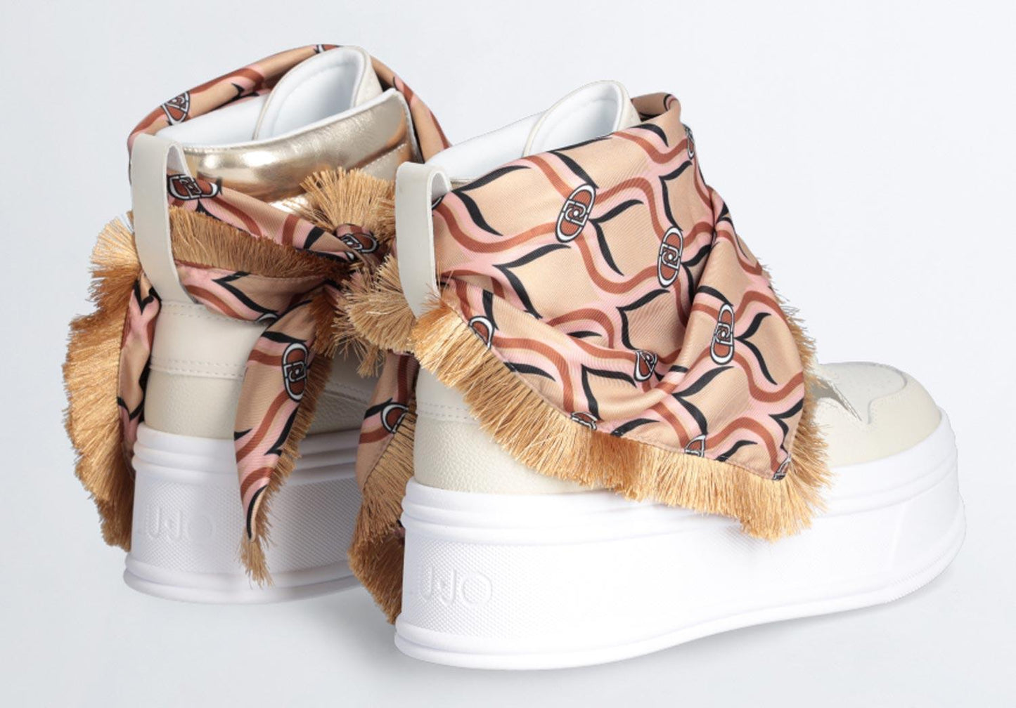 Sneakers mid LIU JO "Selma 02" BF3131 scarpe foulard donna