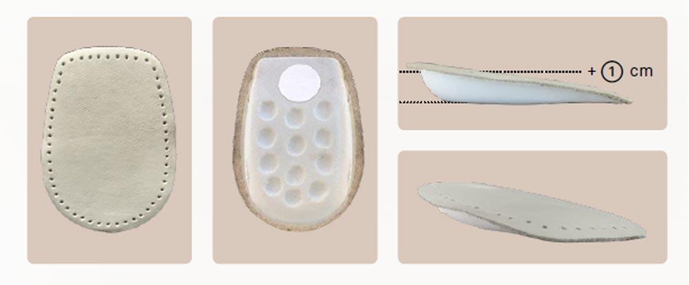 Alzatacco rialzo per tallone rivestito in pelle da 1cm