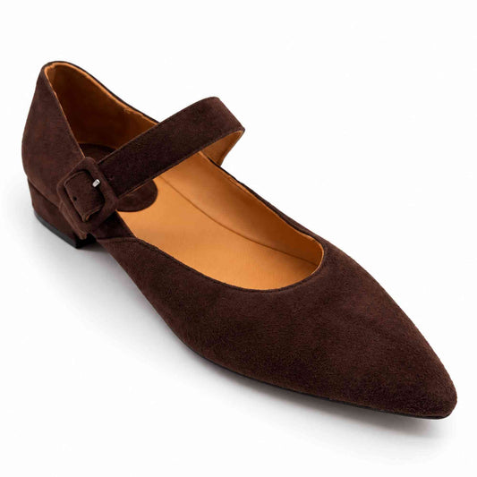 Mary Jane donna INUOVO DY6022 marrone con tacco basso
