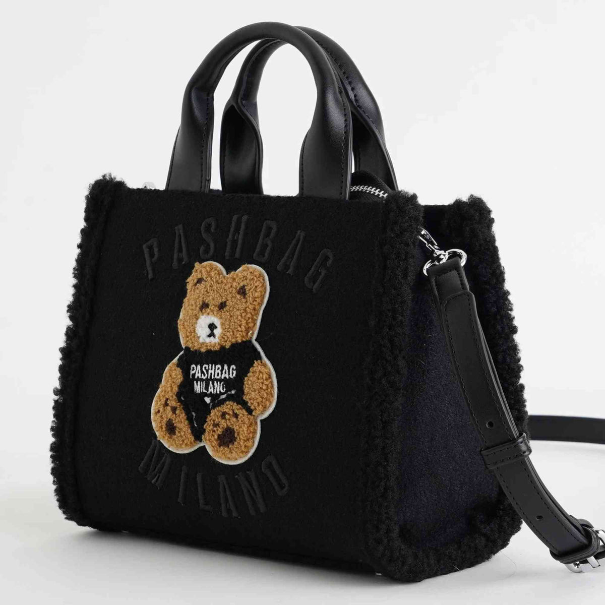 Borsa PASHBAG Mini Marge 18756 Nera con Orsetto Teddy – vista del prodotto, PASHBAG da TOMA calzature - immagine 3