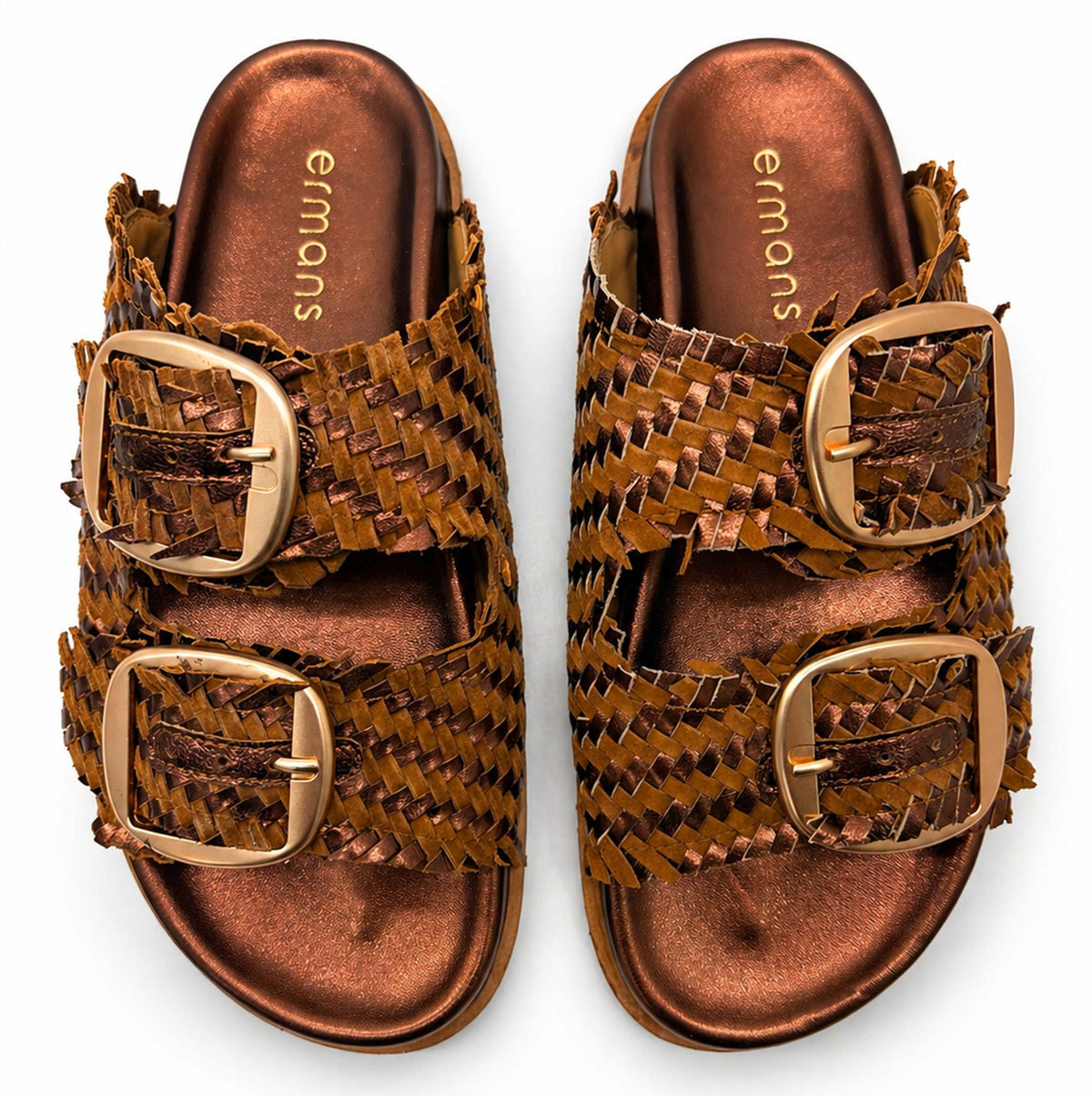 Sandali Ermans 7413 ciabatta donna marrone