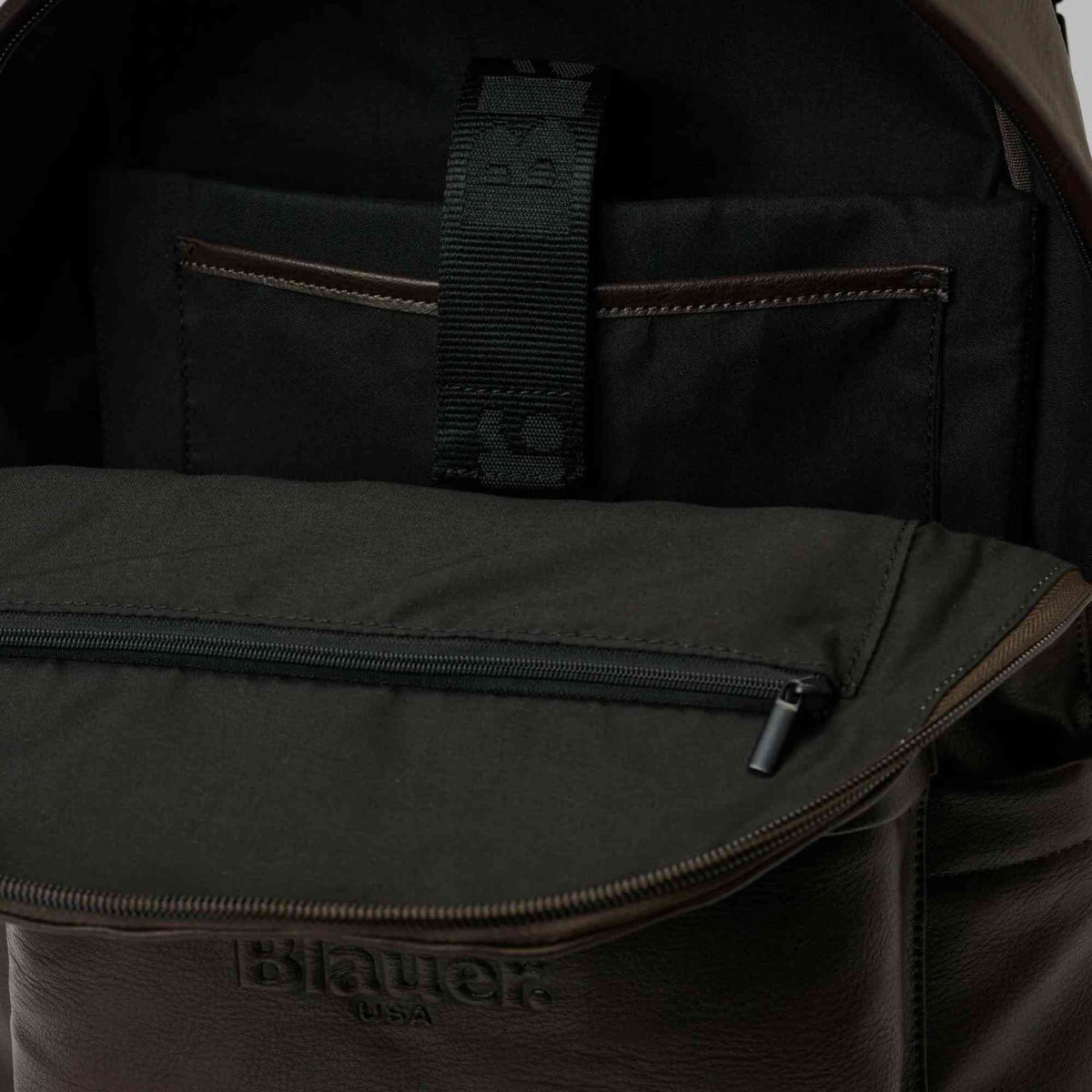 Zaino Blauer NAPER03 marrone scuro con spallacci regolabili e imbottiti