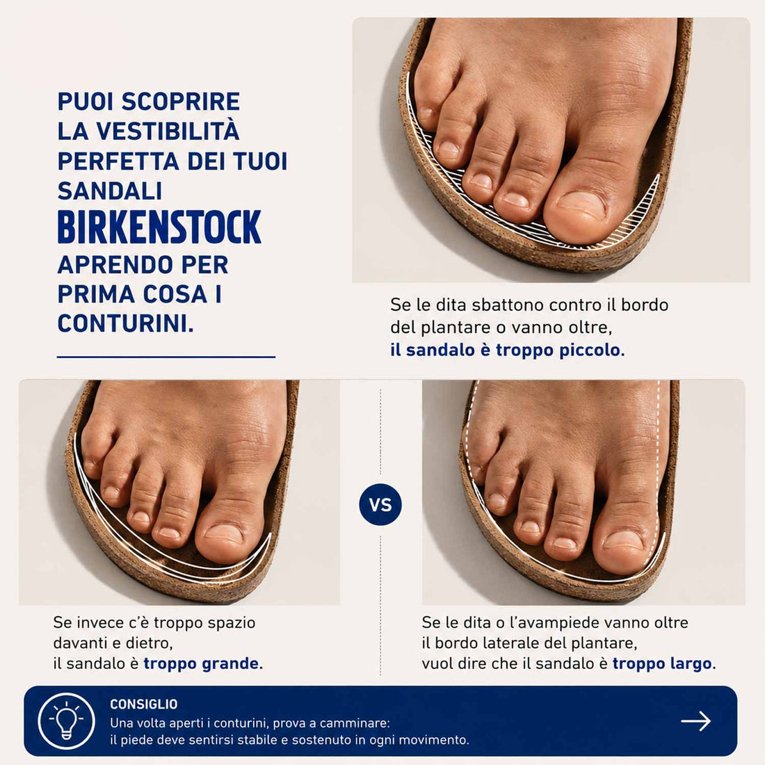 Birkenstock calzata stretta o normale: differenze e quale scegliere