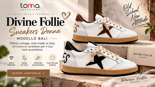 Sneakers donna effetto vintage: Divine Follie BALY, stile Made in Italy