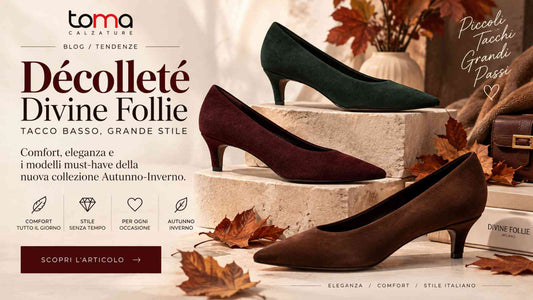 Décolleté donna comode: Divine Follie tra tacco basso, tacco medio e colori di tendenza