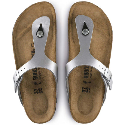 Sandali Birkenstock Gizeh Argento Infradito donna | Calzata Normale 043851