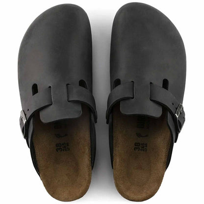 Sabot Boston Birkenstock 0059463 pelle oliata nera (41-46)