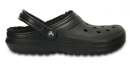Sabot Classic Lined Glog Crocs nero pelliccia ecologica 203591