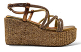 Sandali CafèNoir HN9003 scarpe donna ambrea incrocio in strass