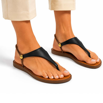 Sandali 18+ Infradito 9055 in pelle nera
