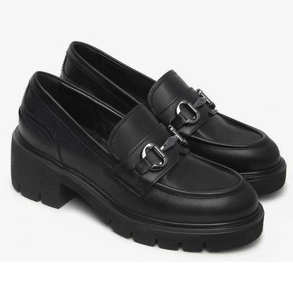Mocassini NeroGiardini I513980-100 I513980 3980 scarpe