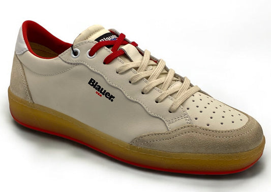 Sneaker Blauer "MURRAY" scarpe uomo bianco rosso