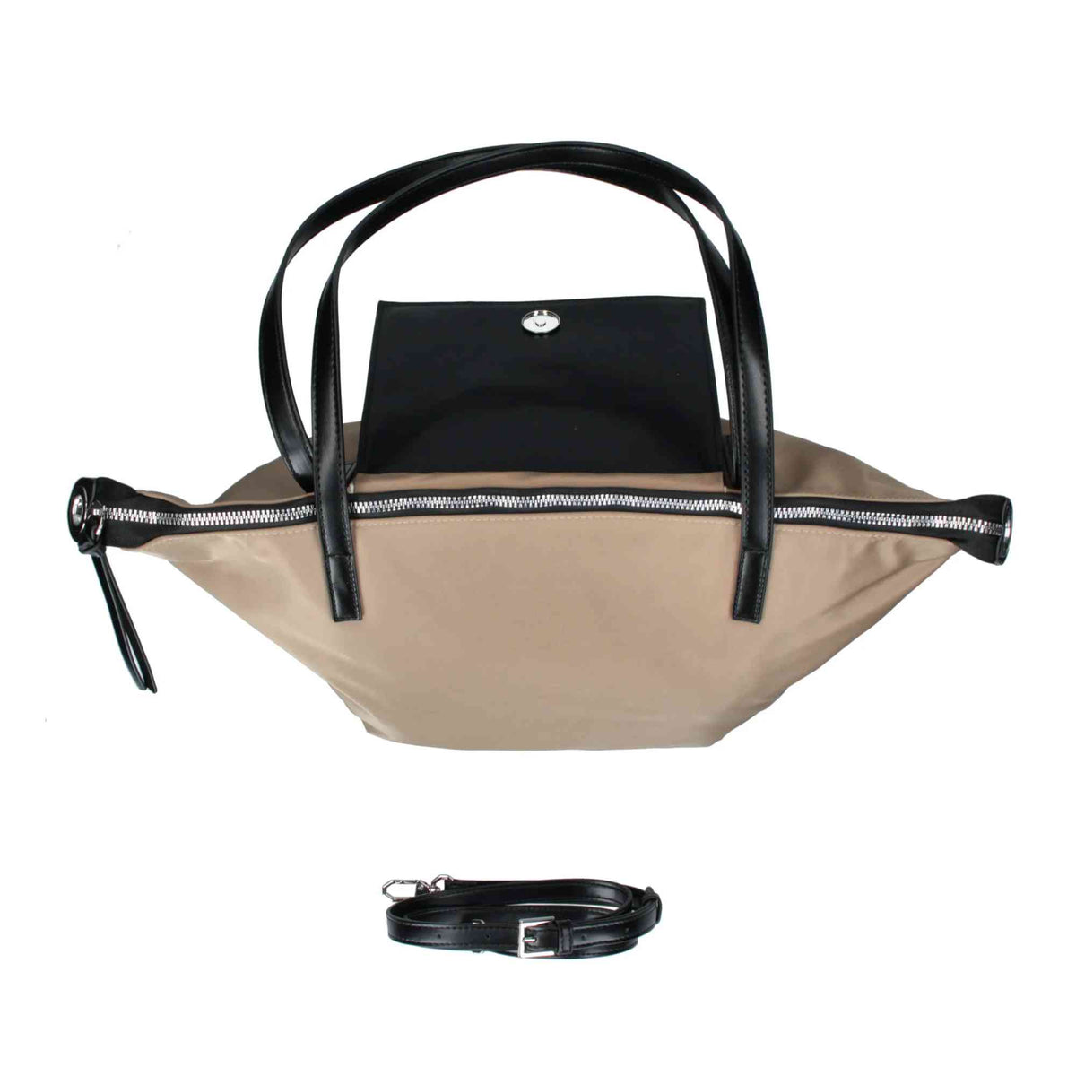 Borsa a spalla REBELLE NOA NYLON creta