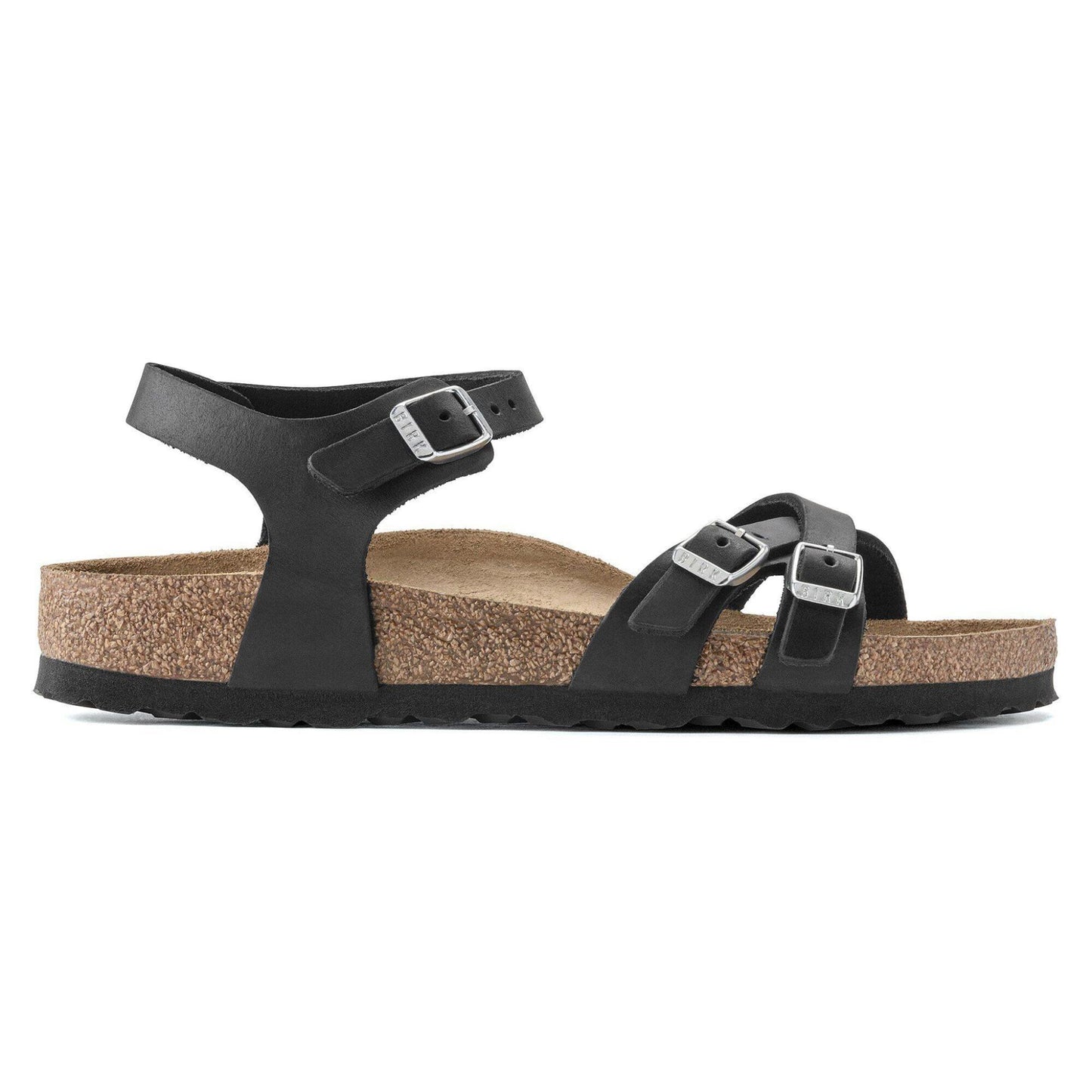 Sandali Birkenstock Kumba Waxy donna in pelle nera | Calzata Stretta 1021487