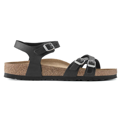 Sandali Birkenstock Kumba Waxy donna in pelle nera | Calzata Stretta 1021487