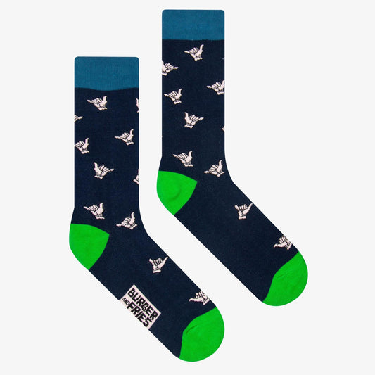 Calze Funny Socks BF1011 "Hang Loose" Socks Burger and Fries