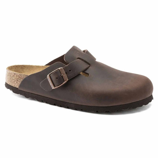 Sabot Boston Birkenstock 860133 pelle oliata marrone habana (36-40)