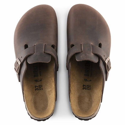 Sabot Boston Birkenstock 860133 pelle oliata marrone habana (41-46)