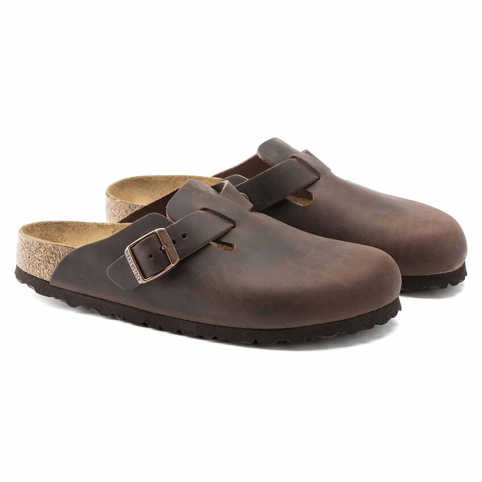 Sabot Boston Birkenstock 860133 pelle oliata marrone habana (41-46)