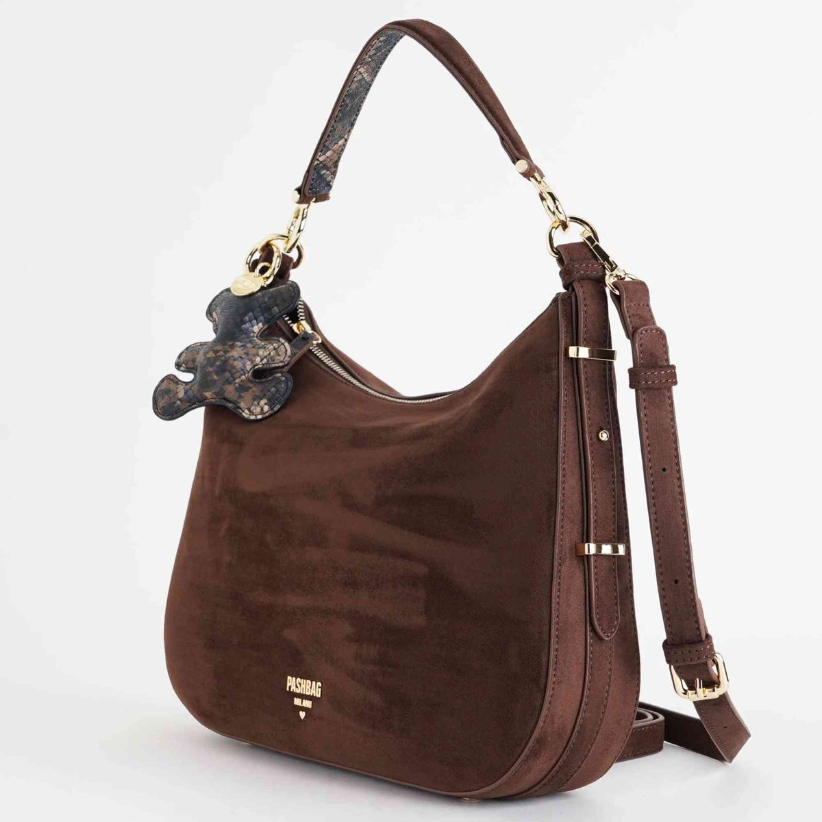 Borsa Hobo Bag PashBag Marlee 20241 marrone